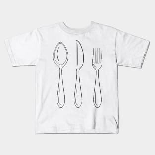 Spoon fork knife Kids T-Shirt